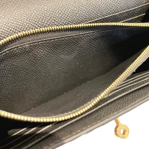 【中古】 HERMES エルメス メンズ財布 ケリーウォレット ロング エプソン ブラック D刻印 23035005 AK 【中古】 HERMES エルメス メンズ財布 ケリーウォレット ロング エプソン ブラック D刻印 23035005 AK
