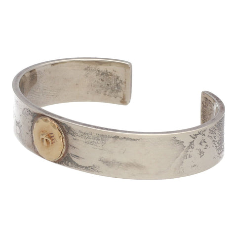 【中古】 goro's ゴローズ 金メタル付き平打ちブレスレット バングル K18 シルバー アクセサリー 23036845 AO 【中古】 goro's ゴローズ 金メタル付き平打ちブレスレット バングル K18 シルバー アクセサリー 23036845 AO
