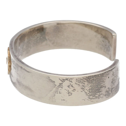 【中古】 goro's ゴローズ 金メタル付き平打ちブレスレット バングル K18 シルバー アクセサリー 23036845 AO 【中古】 goro's ゴローズ 金メタル付き平打ちブレスレット バングル K18 シルバー アクセサリー 23036845 AO