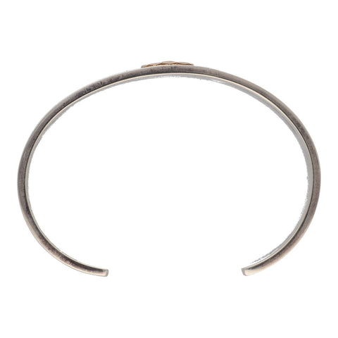 【中古】 goro's ゴローズ 金メタル付き平打ちブレスレット バングル K18 シルバー アクセサリー 23036845 AO 【中古】 goro's ゴローズ 金メタル付き平打ちブレスレット バングル K18 シルバー アクセサリー 23036845 AO