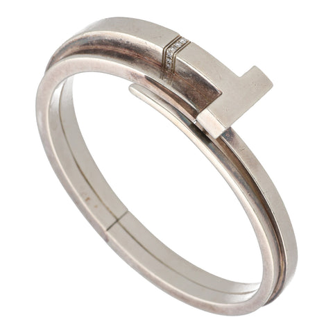 【中古】 TIFFANY ティファニー Tスクエアラップブレスレット バングル シルバー アクセサリー ダイヤモンド SV925 ジュエリー22046567 AO 【中古】 TIFFANY ティファニー Tスクエアラップブレスレット バングル シルバー アクセサリー ダイヤモンド SV925 ジュエリー22046567 AO