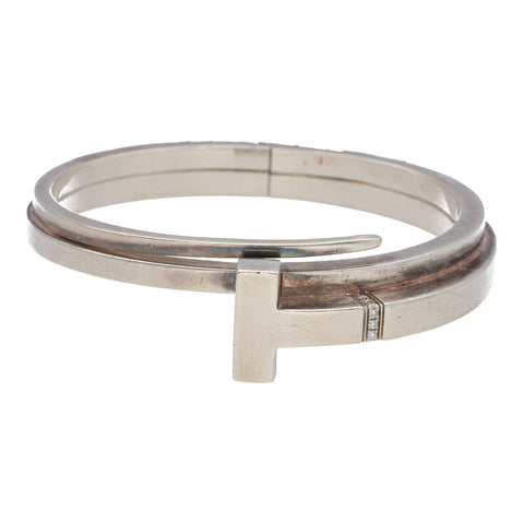【中古】 TIFFANY ティファニー Tスクエアラップブレスレット バングル シルバー アクセサリー ダイヤモンド SV925 ジュエリー22046567 AO 【中古】 TIFFANY ティファニー Tスクエアラップブレスレット バングル シルバー アクセサリー ダイヤモンド SV925 ジュエリー22046567 AO