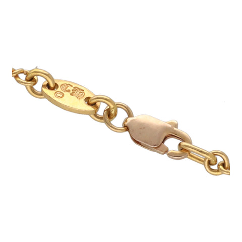 【中古】 CHROME HEARTS クロムハーツ ツイストチェーン 16inch 22K ゴールド ネックレス 16インチ 18008997 RS