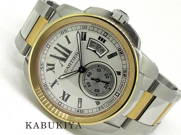 【中古】 Cartier カルティエ  男女兼用腕時計   カルティエCartier カリブルドゥカルティエ W7100036/3389 ステンレススチール/ピンクゴールド SS×PGホワイトダイヤルメンズ・レディース 人気ブランド【中古】xx19-5347ok 19005347