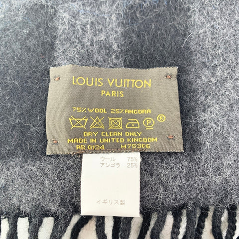 【中古】 LOUIS VUITTON ルイ・ヴィトン エシャルプ バルーン M75366 ブラック ブルー マフラー 19008369 DS