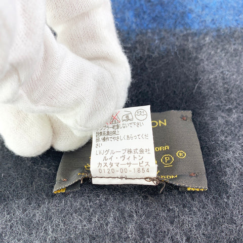 【中古】 LOUIS VUITTON ルイ・ヴィトン エシャルプ バルーン M75366 ブラック ブルー マフラー 19008369 DS