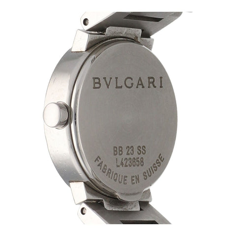 【中古】 BVLGARI ブルガリ ブルガリブルガリ BB23SS ライトブルーシェル 文字盤 クォーツ Qz 12PD ダイヤモンド レディース 腕時計 ウォッチ 20035545 AO