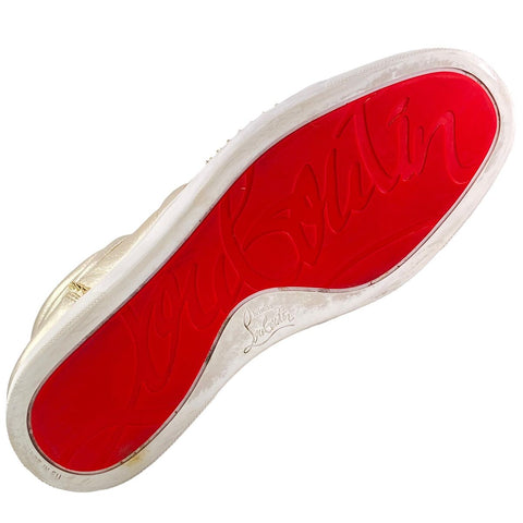 【中古】 Christian Louboutin クリスチャンルブタン スタッズ ハイカットスニーカー 1160973 ゴールド メンズ 42サイズ 靴  21017077 AS