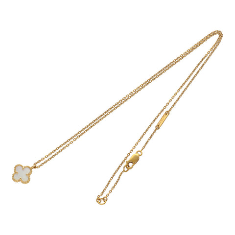 【中古】 Van Cleef and Arpels ヴァンクリーフ&アーペル スウィート アルハンブラ ペンダント VCARF69100 K18YG マザー オブ パール イエローゴールド シェル ネックレス 21028864 RS