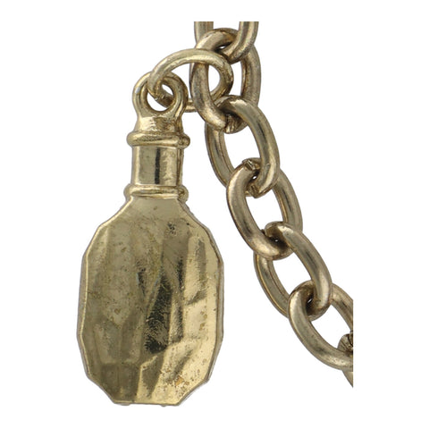 【中古】 Saint Laurent サンローラン 香水ボトル ロゴ チェーン ブレスレット ゴールド YSL パフューム モチーフ アイコン 21038917 RS