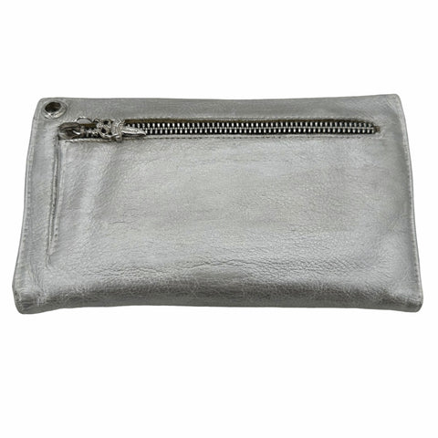 【中古】 CHROME HEARTS クロムハーツ ウェーブウォレット クロスボール メタリックシルバー メンズ 財布 ウォレット 三つ折り 21047150 MY