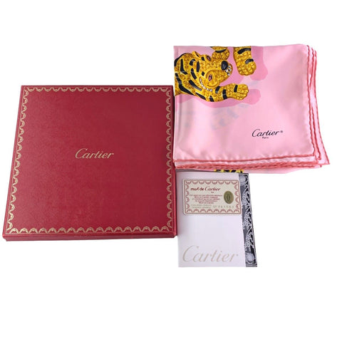 【中古】 Cartier カルティエ スカーフ レディースマフラー・ストール   パンテール柄 スカーフ  22001515 YM