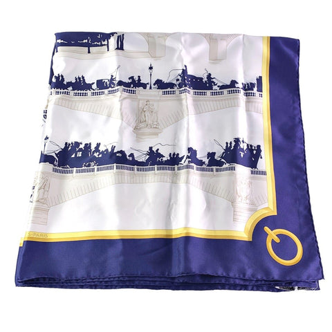 【中古】 HERMES エルメス カレ90 レディースマフラー・ストール   カレ90 パリの橋 LES PONTS DE PARIS スカーフ  22005831