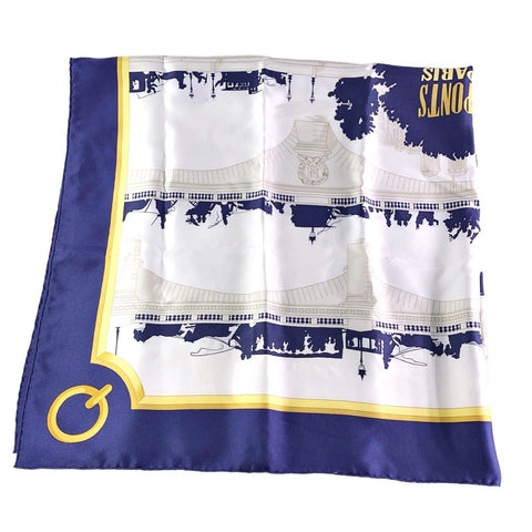 【中古】 HERMES エルメス カレ90 レディースマフラー・ストール   カレ90 パリの橋 LES PONTS DE PARIS スカーフ  22005831