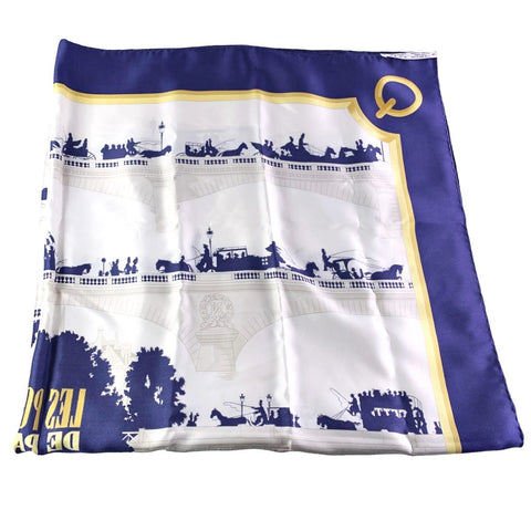 【中古】 HERMES エルメス カレ90 レディースマフラー・ストール   カレ90 パリの橋 LES PONTS DE PARIS スカーフ  22005831