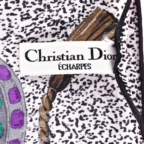 【中古】 Christian Dior クリスチャン・ディオール  レディーススカーフ   スカーフ ビジュー ロープレッド 22005832 YM