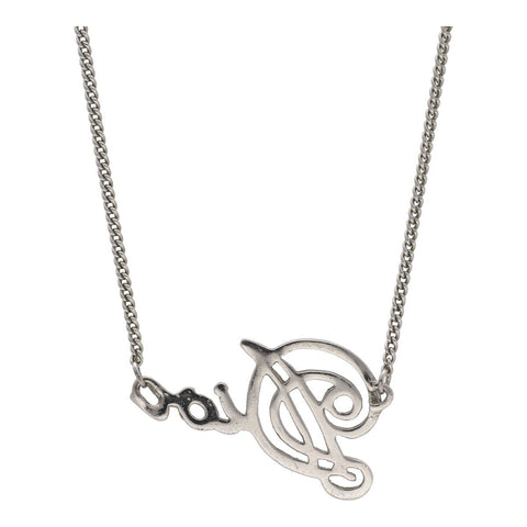 【中古】 Dior ディオール ロゴ チェーンネックレス シルバー ペンダント アクセサリー  22007287DS
