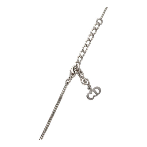 【中古】 Dior ディオール ロゴ チェーンネックレス シルバー ペンダント アクセサリー  22007287DS