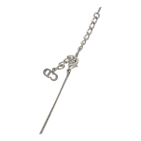 【中古】 Dior ディオール ロゴ チェーンネックレス シルバー ペンダント アクセサリー  22007287DS