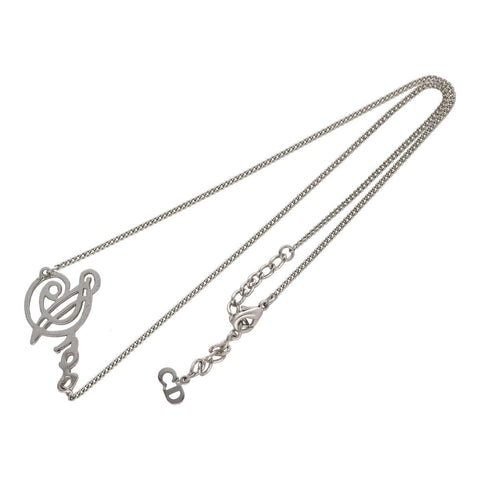 【中古】 Dior ディオール ロゴ チェーンネックレス シルバー ペンダント アクセサリー  22007287DS