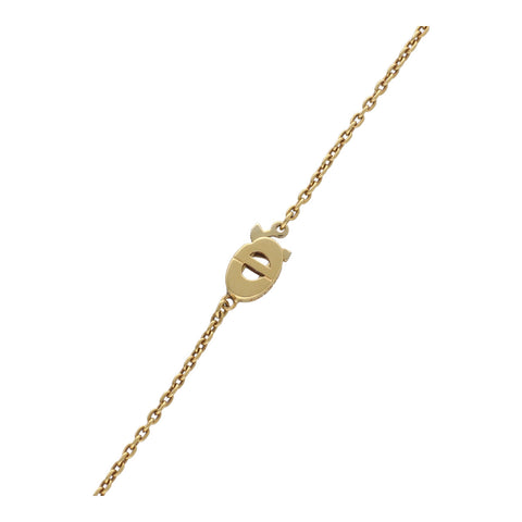 【中古】 Christian Dior クリスチャン・ディオール CDロゴ ネックレス K18 YG WG ゴールド ペンダント 22011381DS