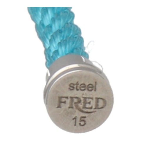 【中古】 FRED フレッド ブレスレット 6B0303 フォース10 MM ミディアムモデル ターコイズブルー WGメッキ ♯15 爽やか 22013192 MK