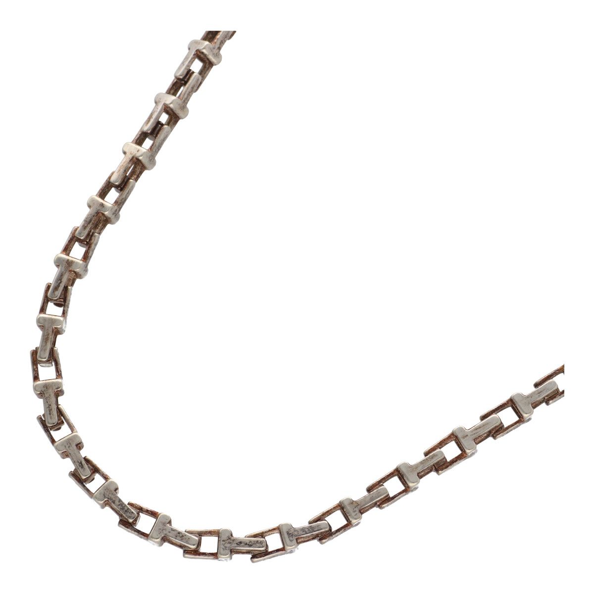 【中古】 Tiffany ＆ Co. ティファニー Tチェーン ネックレス Ag925 シルバー 20inch Tナロー ネックレス 22014427 RS