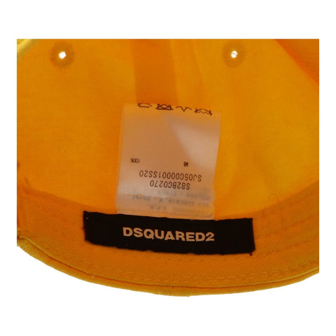 【中古】 DSQUARED２ ディースクエアード  キャップ   D2 ロゴ キャップ S82BC0270 イエロー 黄色 帽子 22020115 RS