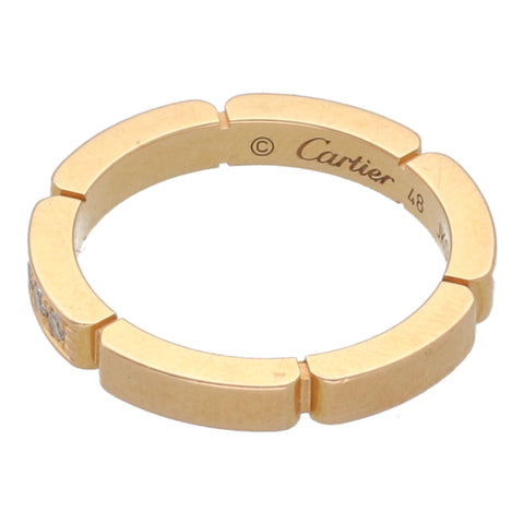 【中古】Cartier カルティエ 指輪 B4080500 マイヨンパンテールウエディングリング ピンクゴールド 四粒ダイヤモンド22023354 MK