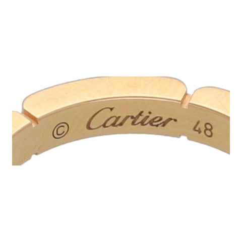 【中古】Cartier カルティエ 指輪 B4080500 マイヨンパンテールウエディングリング ピンクゴールド 四粒ダイヤモンド22023354 MK