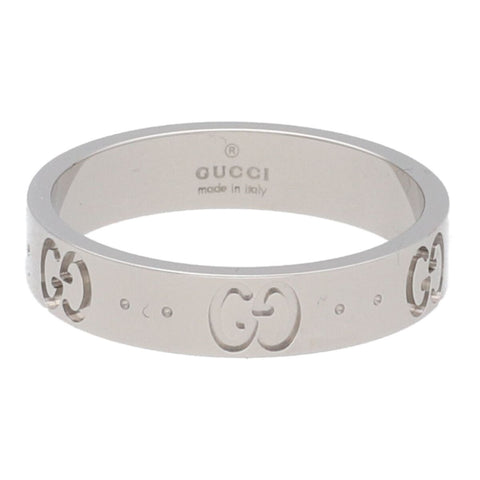 【中古】 GUCCI グッチ 指輪・リング  660070 J8502 9000 18K スリムリング ホワイトゴールド 13号 ギフト 22028097 MK