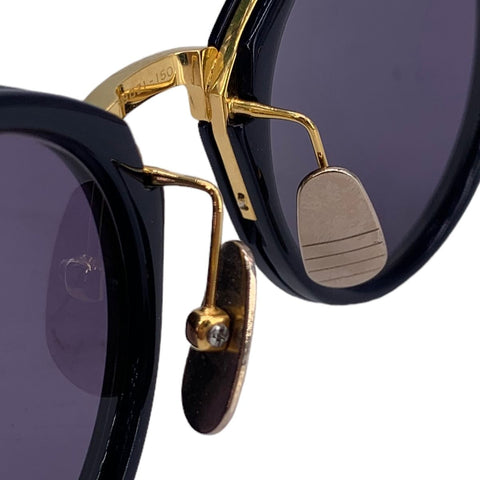 【中古】 THOM BROWNE トム ブラウン サングラス  TB-011-F-T 49サイズ 金縁 ネイビー ケース付き 生産終了 22031519 MK