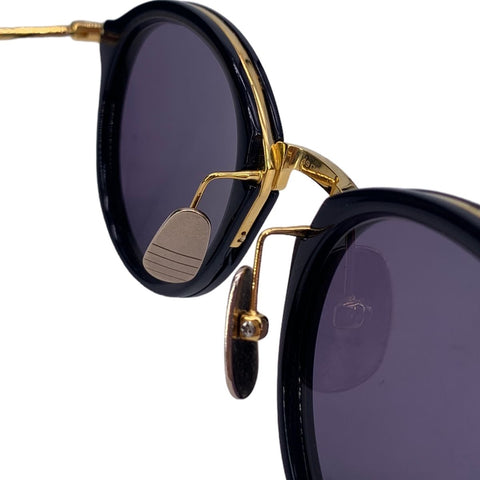 【中古】 THOM BROWNE トム ブラウン サングラス  TB-011-F-T 49サイズ 金縁 ネイビー ケース付き 生産終了 22031519 MK