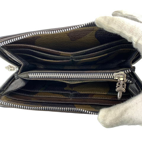 【中古】 CHROME HEARTS クロムハーツ メンズ 長財布 REC F ZIP #2 カモフラージュ 3クロスパッチ 22032609 MK