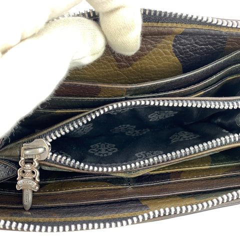 【中古】 CHROME HEARTS クロムハーツ メンズ 長財布 REC F ZIP #2 カモフラージュ 3クロスパッチ 22032609 MK