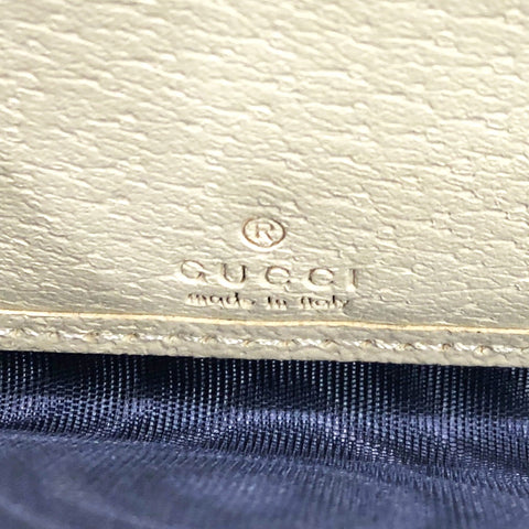 【中古】 GUCCI グッチ   オフィディア ウェブ ストライプ ウォレット ホワイト 523154 レディース長財布 22032610 HO