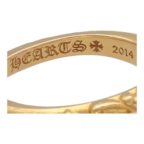 【中古】 CHROME HEARTS クロムハーツ ベイビー クラシック フローラルクロス リング 13.5号 22K ゴールド ダイヤモンド パヴェ 指輪 22038664 RS