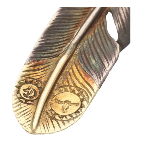 【中古】 TADY&KING タディ& キング SVフェザー剣先K18 XL 左向き ネックレス ペンダント 先金 特大 シルバー アクセサリー  22041043 AO
