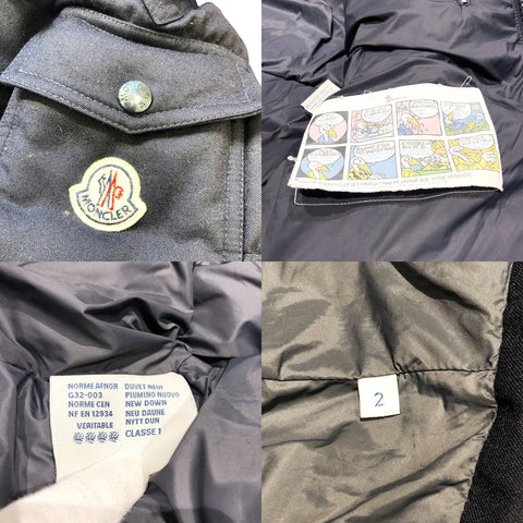 【中古】 MONCLER モンクレール モンジュネーブル ダウンジャケット B20914033805 ネイビー サイズ:2 アウター メンズ 23002161 DS