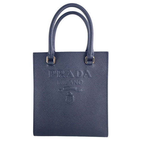 【中古】 PRADA プラダ  サフィアーノレザー ハンドバッグ ブラック ショルダーバッグ ２WAY メンズ レディース 23007357 DS