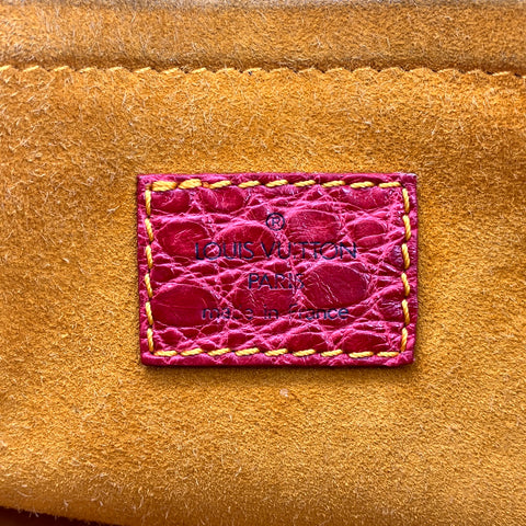 【中古】 LOUIS VUITTON ルイ・ヴィトン ネオ・スピーディ アリゲーター ハンドバッグ  M95013 クロコダイル 限定 2015年 デニム モノグラム SP0035 エキゾチック 23008602 AO