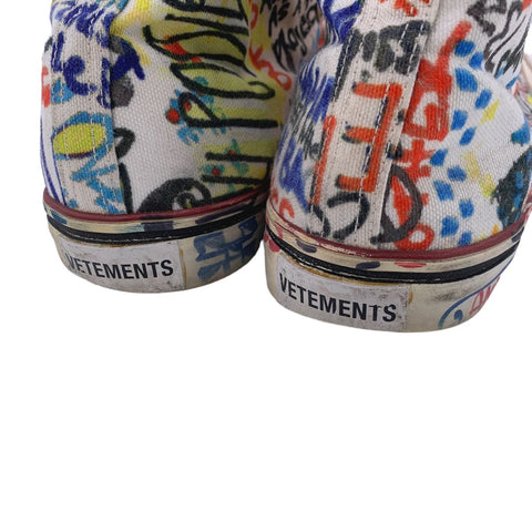 【中古】 VETEMENTS ヴェトモン グラフィティ ハイカット スニーカー Graffiti High Cut Sneaker BOON THE SHOP限定 23010755 AO