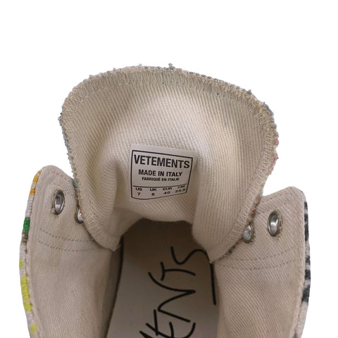 【中古】 VETEMENTS ヴェトモン グラフィティ ハイカット スニーカー Graffiti High Cut Sneaker BOON THE SHOP限定 23010755 AO