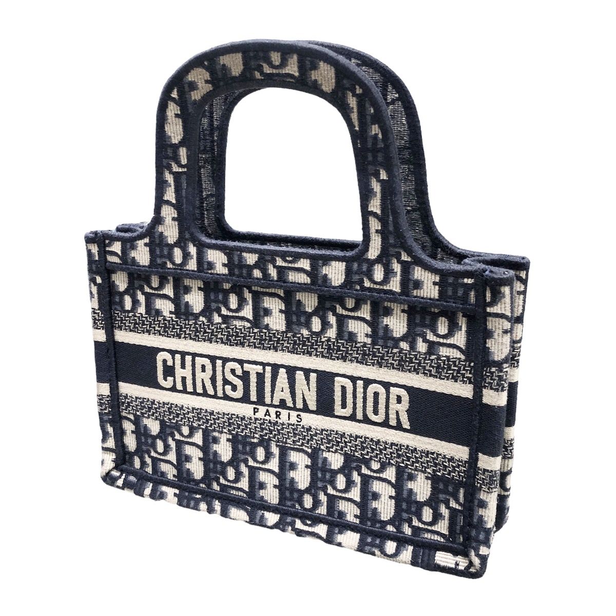 【中古】 Christian Dior クリスチャン・ディオール  ハンドバッグ  S5475ZRIW-928U ブックトート ミニ キャンバス オブリーク 23014442 AK