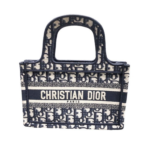 【中古】 Christian Dior クリスチャン・ディオール  ハンドバッグ  S5475ZRIW-928U ブックトート ミニ キャンバス オブリーク 23014442 AK