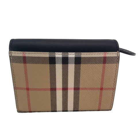 【中古】 BURBERRY バーバリー ランカスター 三つ折り財布 137956 ベージュ メンズ 23016829 AS