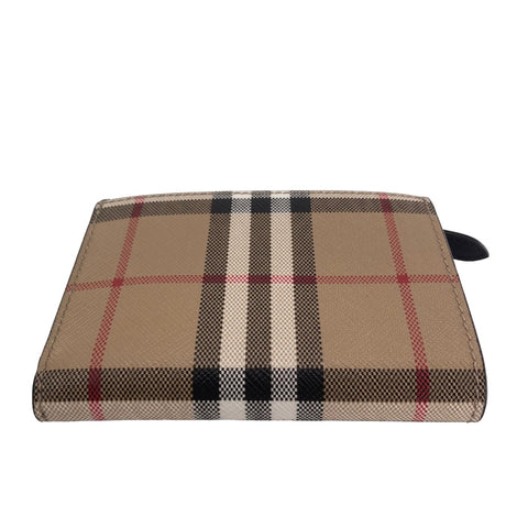 【中古】 BURBERRY バーバリー ランカスター 三つ折り財布 137956 ベージュ メンズ 23016829 AS