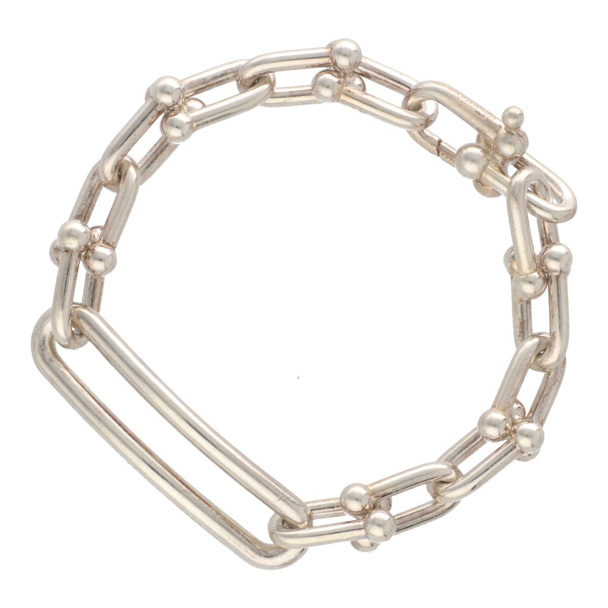【中古】 TIFFANY&Co. ティファニー ハードウェア ミディアム リンク ブレスレット Ag925 シルバー アクセサリー 23017884 RS