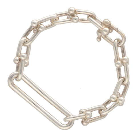 【中古】 TIFFANY&Co. ティファニー ハードウェア ミディアム リンク ブレスレット Ag925 シルバー アクセサリー 23017884 RS