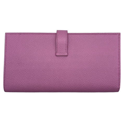 【中古】 HERMES エルメス  レディース財布  2143600336105 ベアンスフレ ヴォーエプソン U刻印 SV金具 モーヴシルベストル 23018670 MK